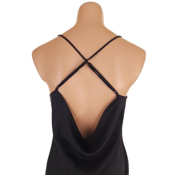 Halston Heritage Cowl Neck Slip Dress Size 8 Black $450 - Picture 8 of 16